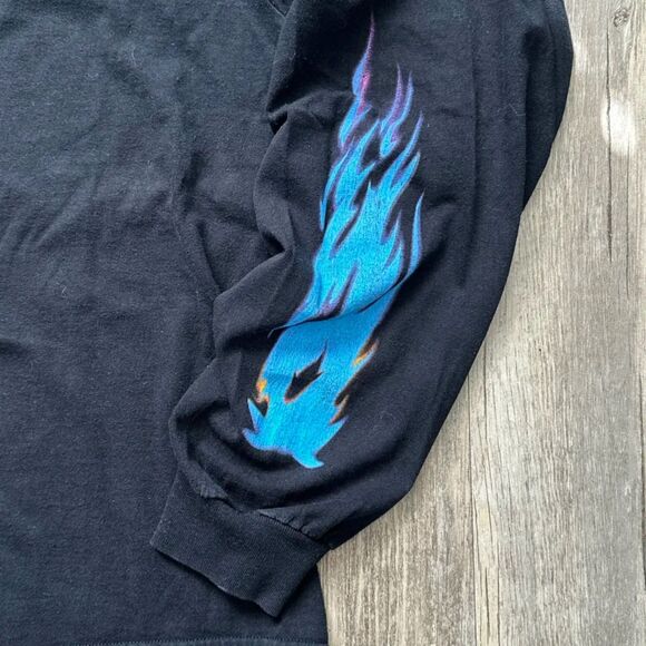 Vintage Boston Rock Band Flames Long Sleeve T Shirt Size XXL - Picture 3 of 8